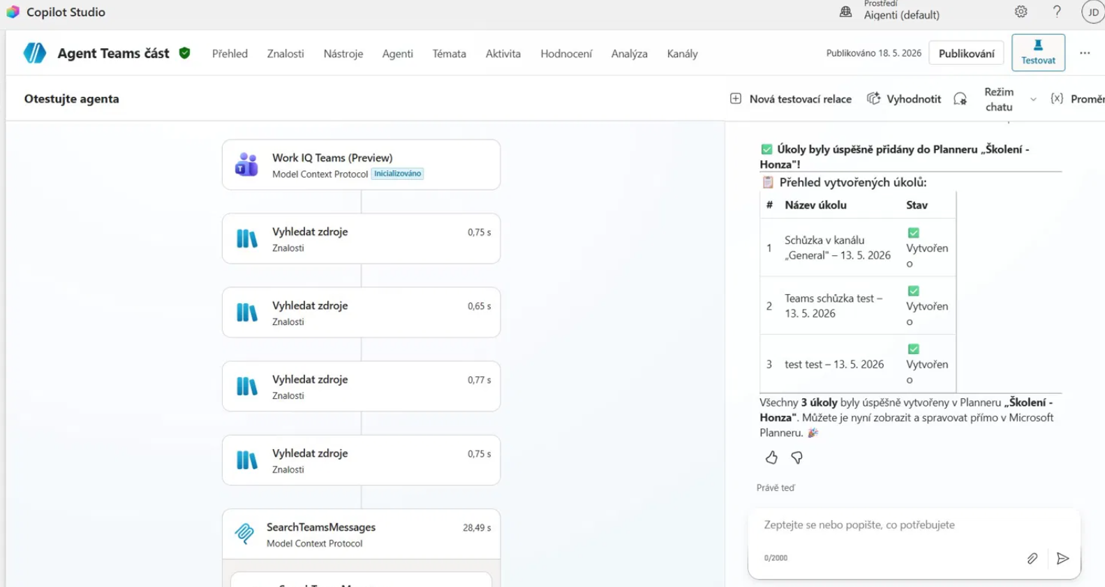 Automatizovaný asistent pro tvorbu úkolů z Microsoft Teams do Planneru